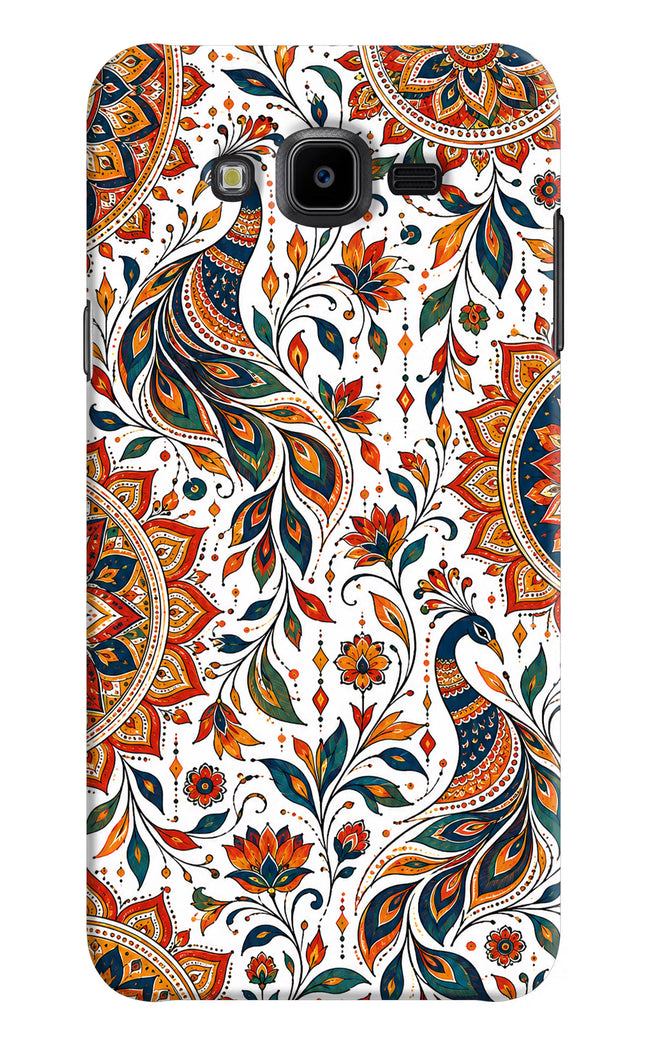 White Mayura Samsung J7 Nxt Hard Case Back Cover by Casekaro