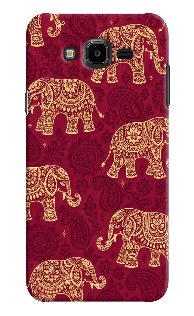 Maroon Elephant Samsung J7 Nxt Hard Case Back Cover by Casekaro