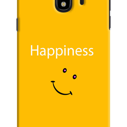 Happiness With Smiley Samsung J4 Hard Case Back Cover by Casekaro
