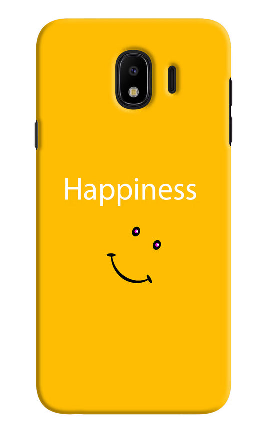 Happiness With Smiley Samsung J4 Hard Case Back Cover by Casekaro