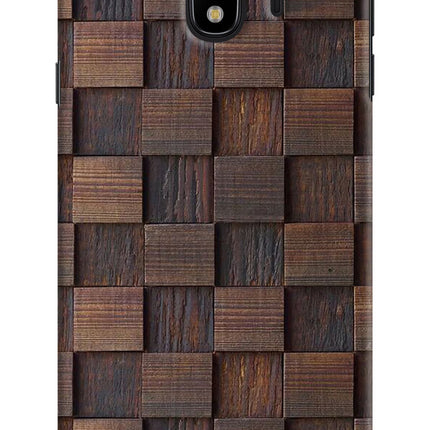 Wooden Cube Design Samsung J4 Hard Case Back Cover by Casekaro