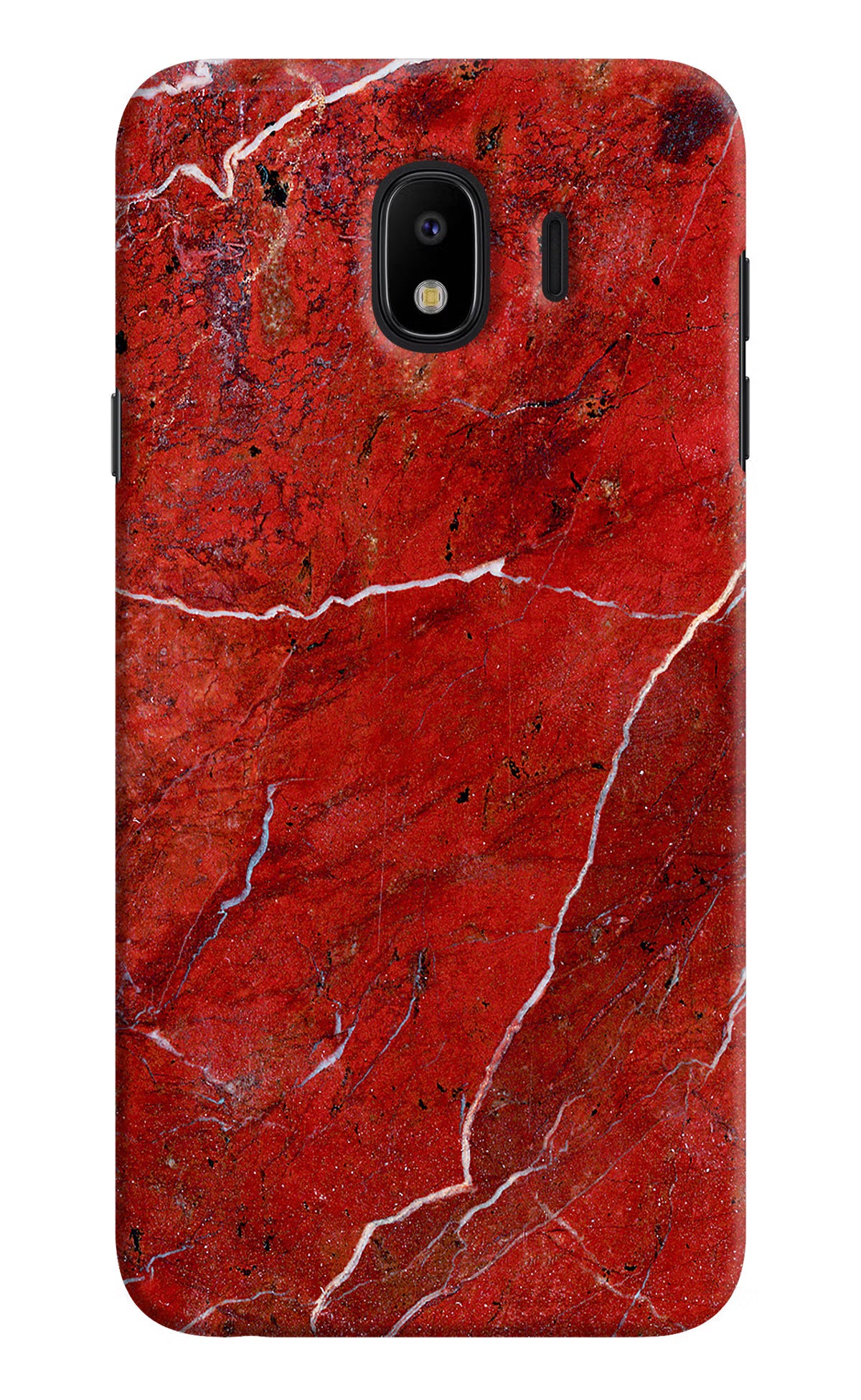 Red Marble Design Samsung J4 Hard Case Back Cover by Casekaro