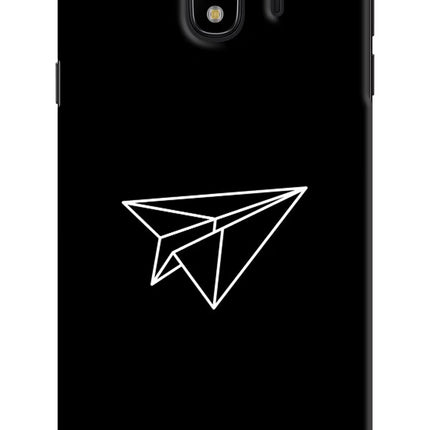 Paper Plane White Samsung J4 Hard Case Back Cover by Casekaro