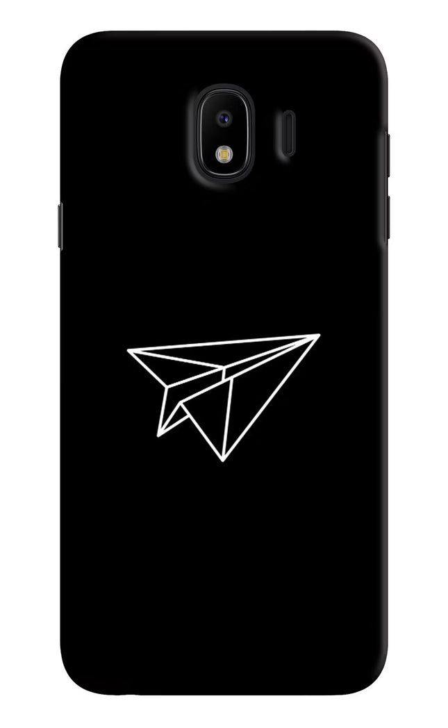 Paper Plane White Samsung J4 Hard Case Back Cover by Casekaro
