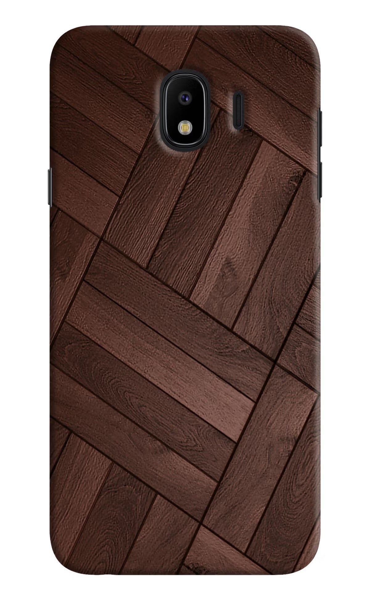 Wooden Texture Design Samsung J4 Hard Case Back Cover by Casekaro