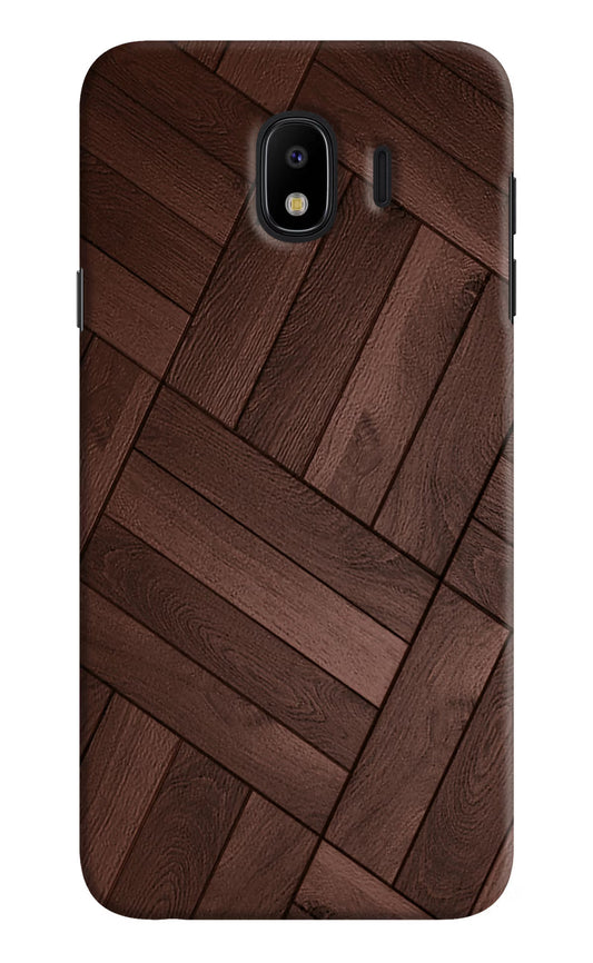 Wooden Texture Design Samsung J4 Hard Case Back Cover by Casekaro