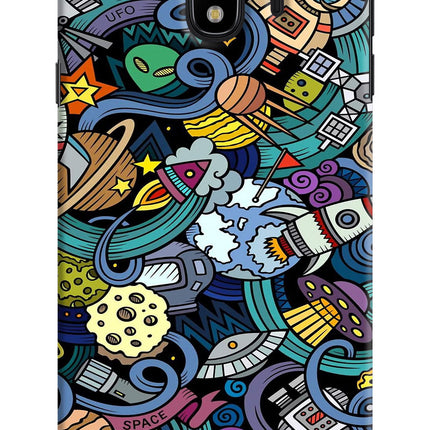Space Abstract Samsung J4 Hard Case Back Cover by Casekaro