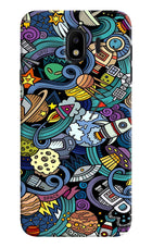 Space Abstract Samsung J4 Hard Case Back Cover by Casekaro