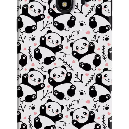 Cute Panda Samsung J4 Hard Case Back Cover by Casekaro