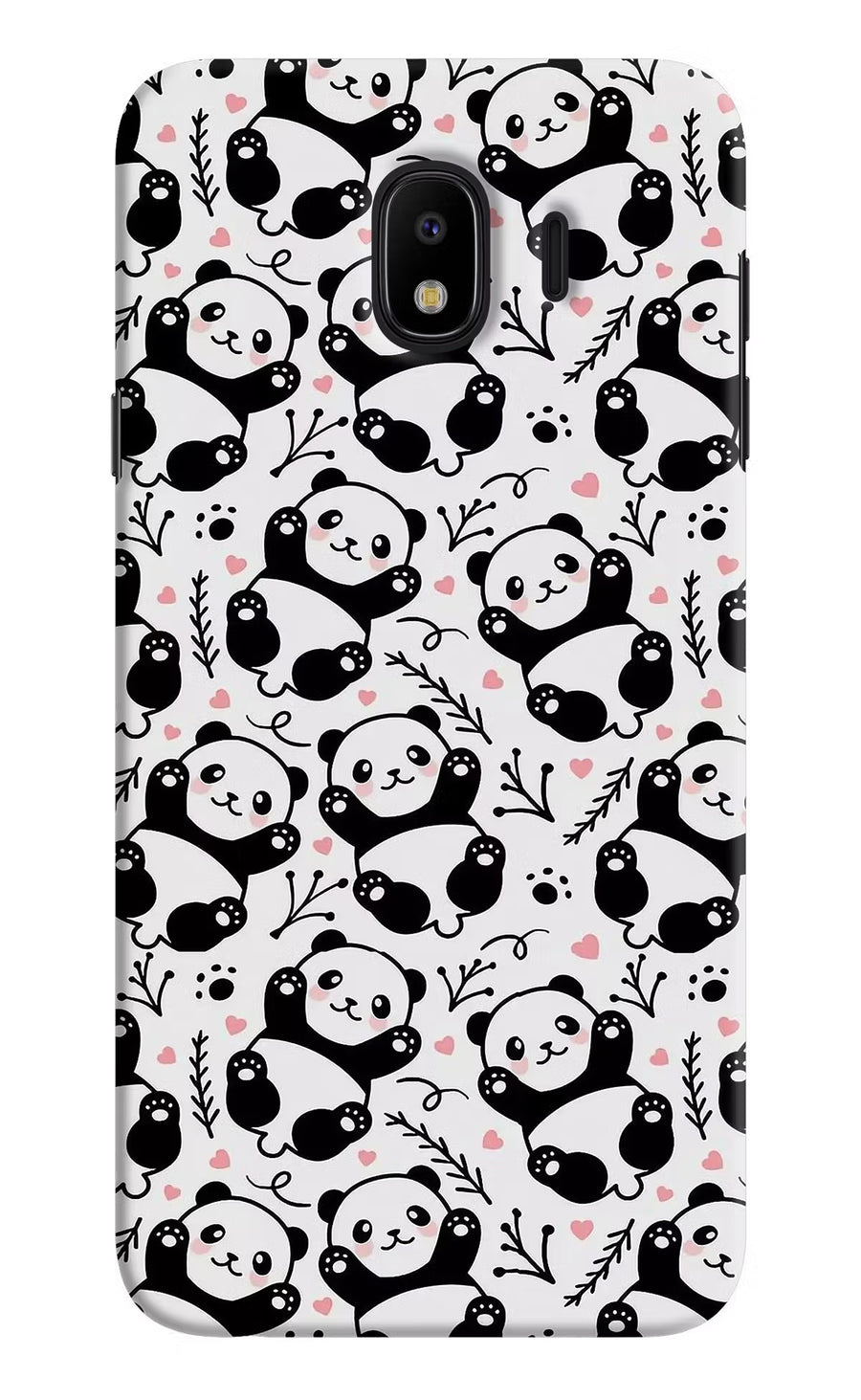 Cute Panda Samsung J4 Back Cover, Hard case
