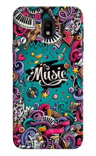 Music Graffiti Samsung J4 Hard Case Back Cover by Casekaro