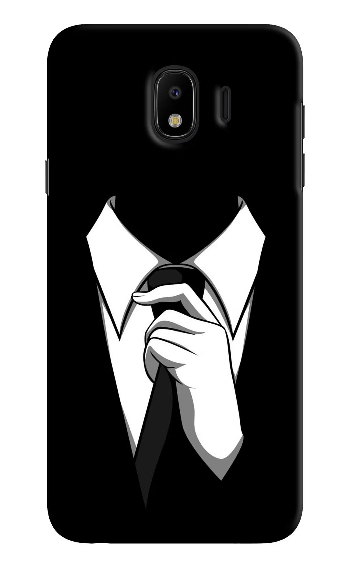 Black Tie Samsung J4 Hard Case Back Cover by Casekaro