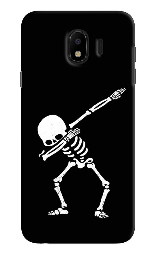 Dabbing Skeleton Art Samsung J4 Hard Case Back Cover by Casekaro