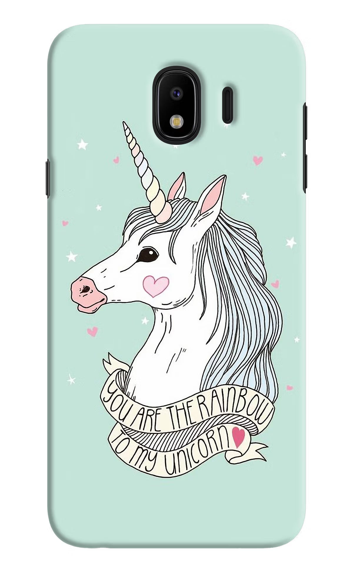 Unicorn Wallpaper Samsung J4 Hard Case Back Cover by Casekaro