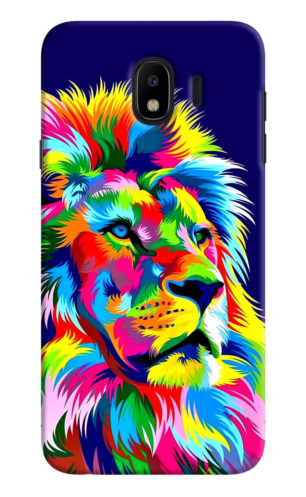 Vector Art Lion Samsung J4 Hard Case Back Cover by Casekaro