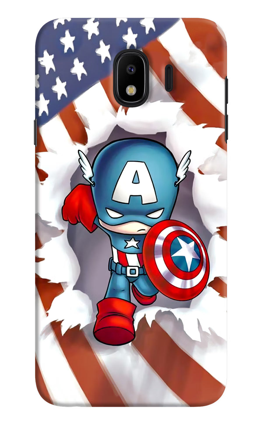 Captain America Samsung J4 Back Cover, Hard case