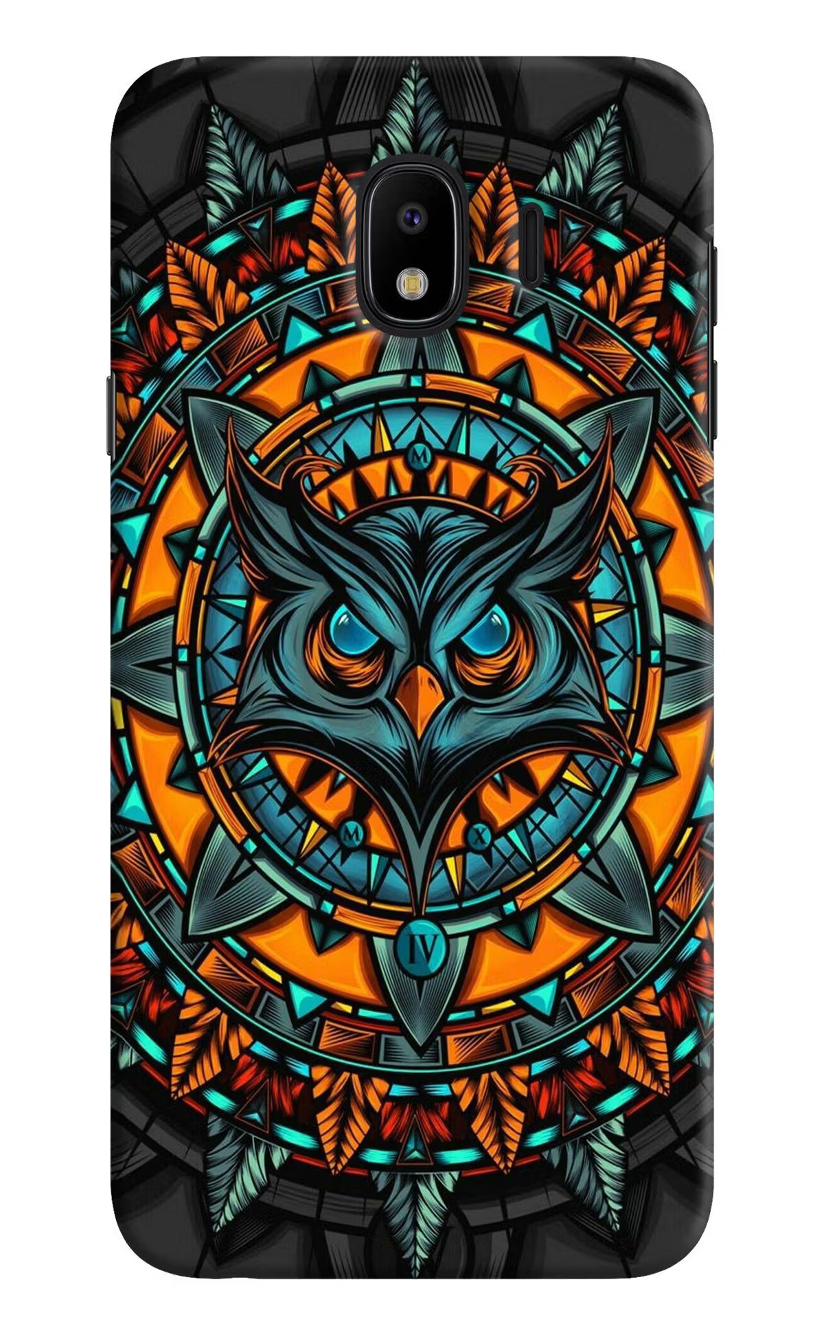 Angry Owl Art Samsung J4 Hard Case Back Cover by Casekaro