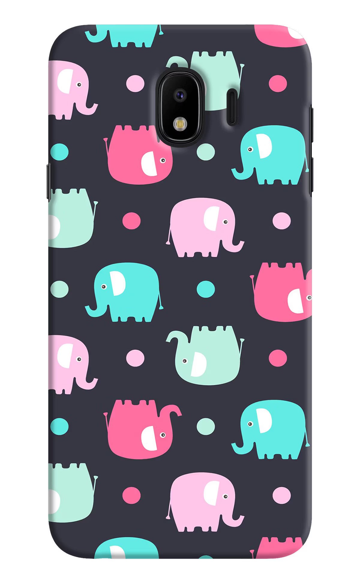 Elephants Samsung J4 Hard Case Back Cover by Casekaro