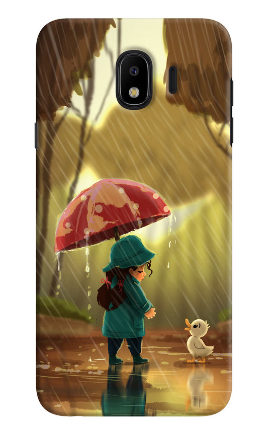 Rainy Day Samsung J4 Hard Case Back Cover by Casekaro