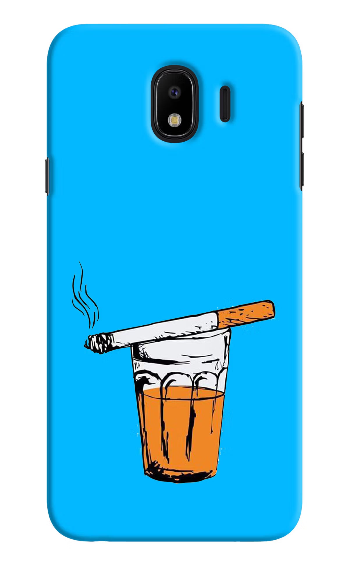 Chai Sutta Samsung J4 Hard Case Back Cover by Casekaro