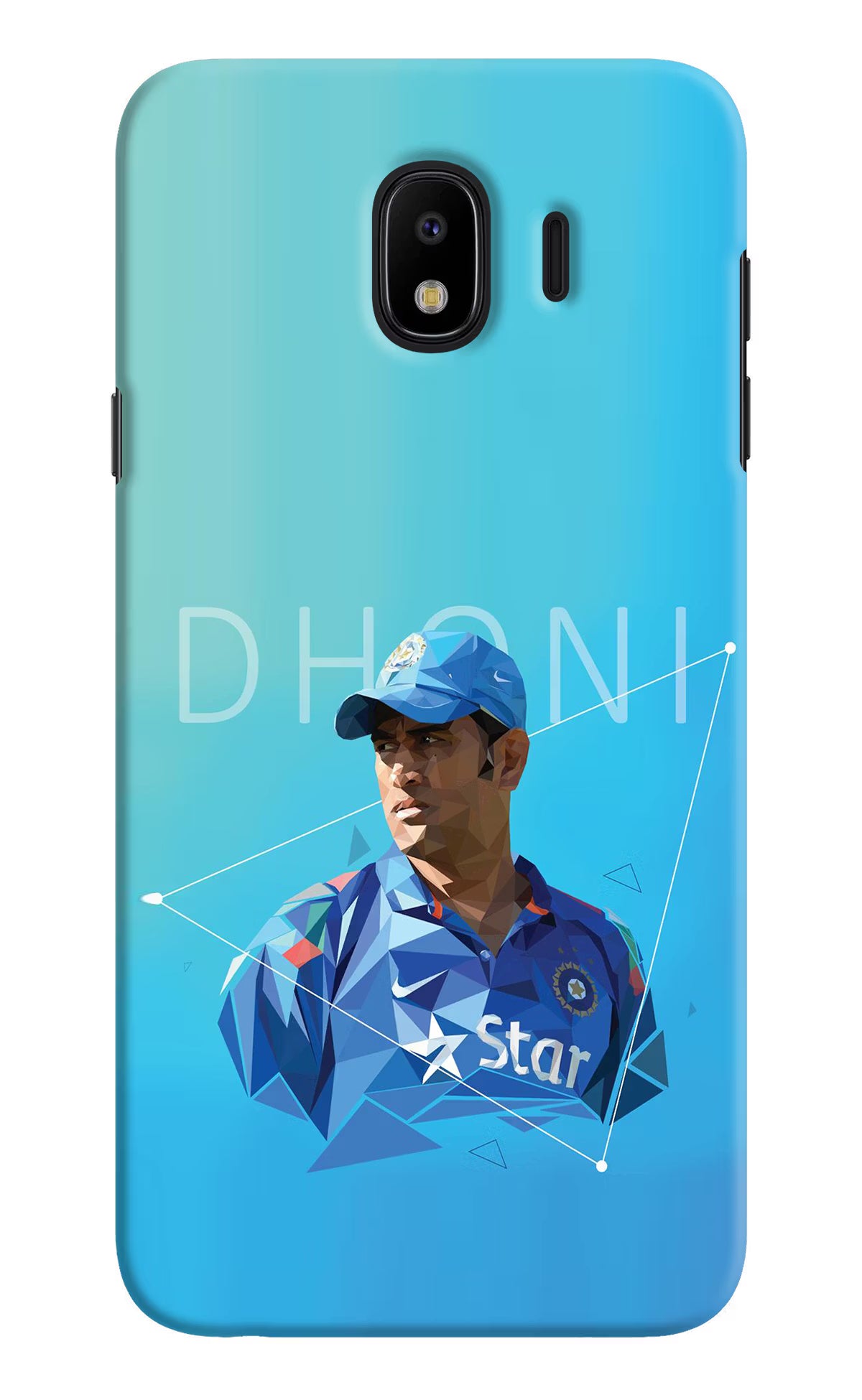 Dhoni Artwork Samsung J4 Hard Case Back Cover by Casekaro