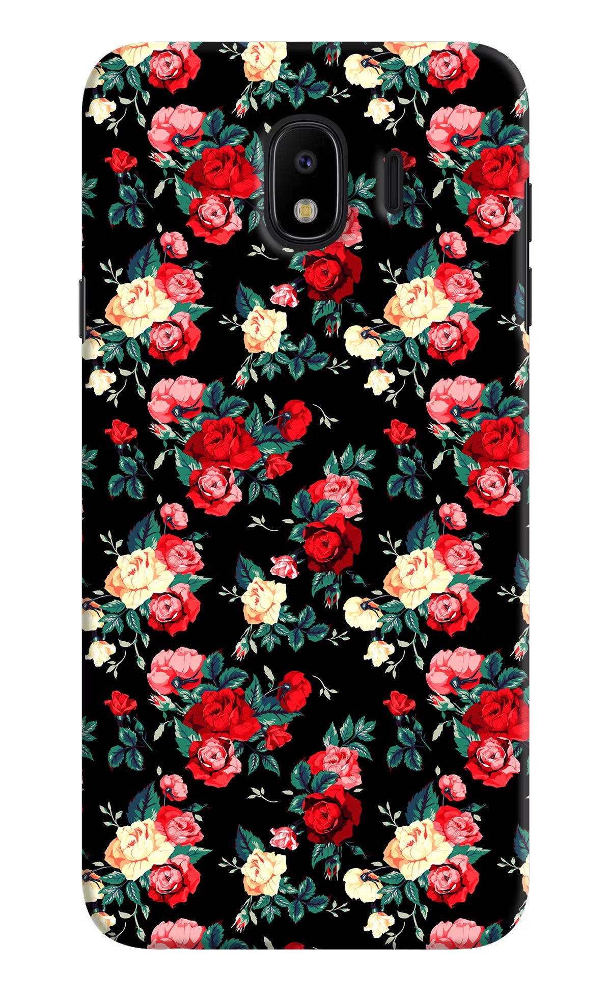 Rose Pattern Samsung J4 Hard Case Back Cover by Casekaro