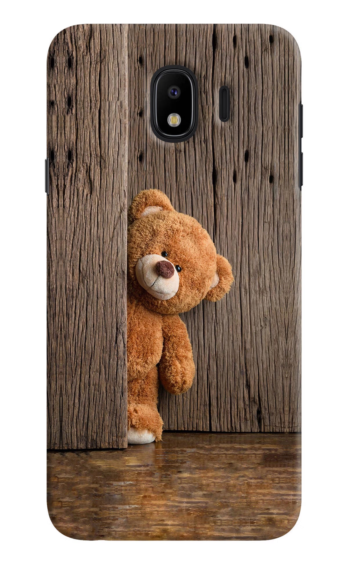 Teddy Wooden Samsung J4 Hard Case Back Cover by Casekaro
