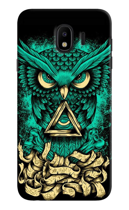 Green Owl Samsung J4 Hard Case Back Cover by Casekaro
