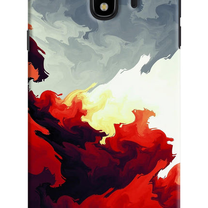 Fire Cloud Samsung J4 Hard Case Back Cover by Casekaro