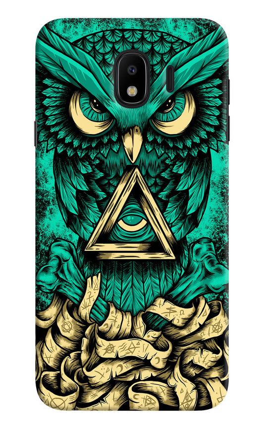 Green Owl Samsung J4 Hard Case Back Cover by Casekaro