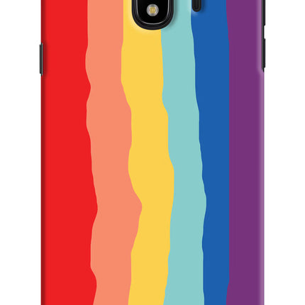 Rainbow Samsung J4 Hard Case Back Cover by Casekaro