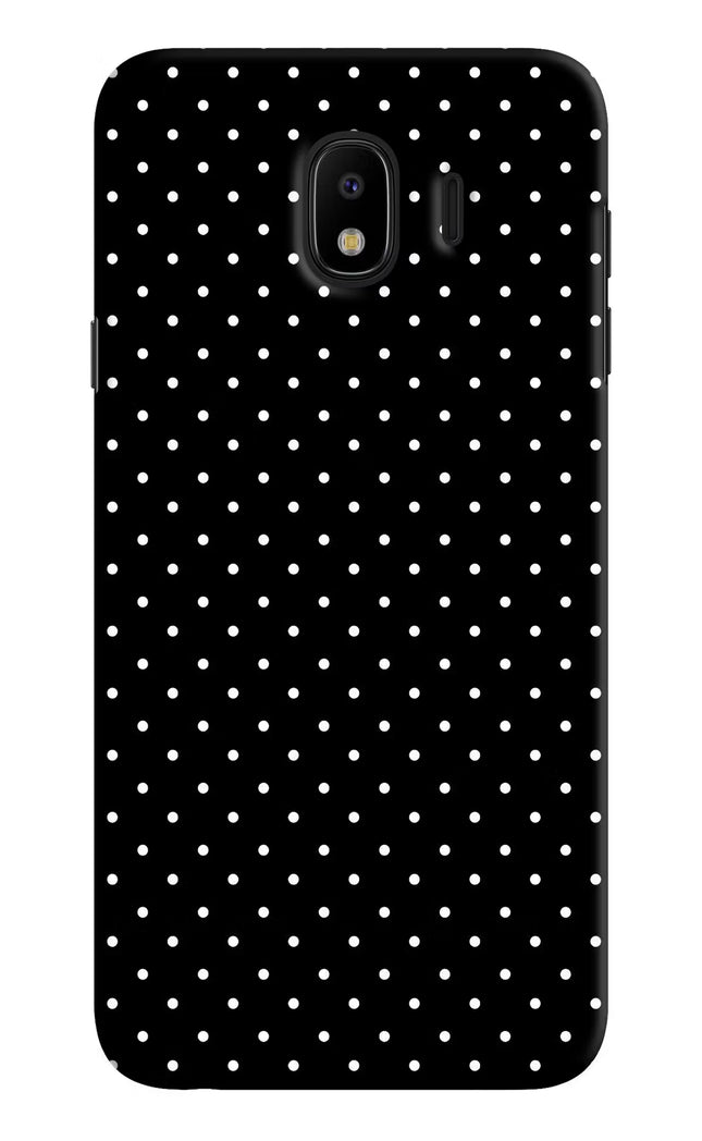White Dots Samsung J4 Hard Case Back Cover by Casekaro