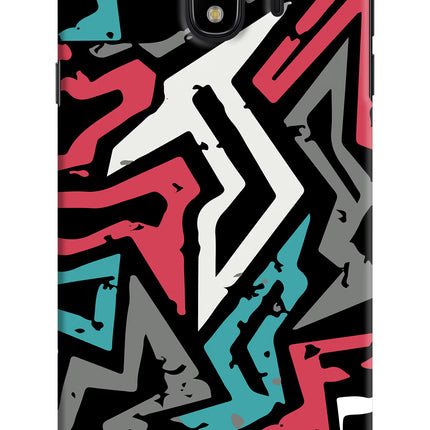 Geometric Graffiti Samsung J4 Hard Case Back Cover by Casekaro