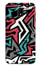 Geometric Graffiti Samsung J4 Hard Case Back Cover by Casekaro