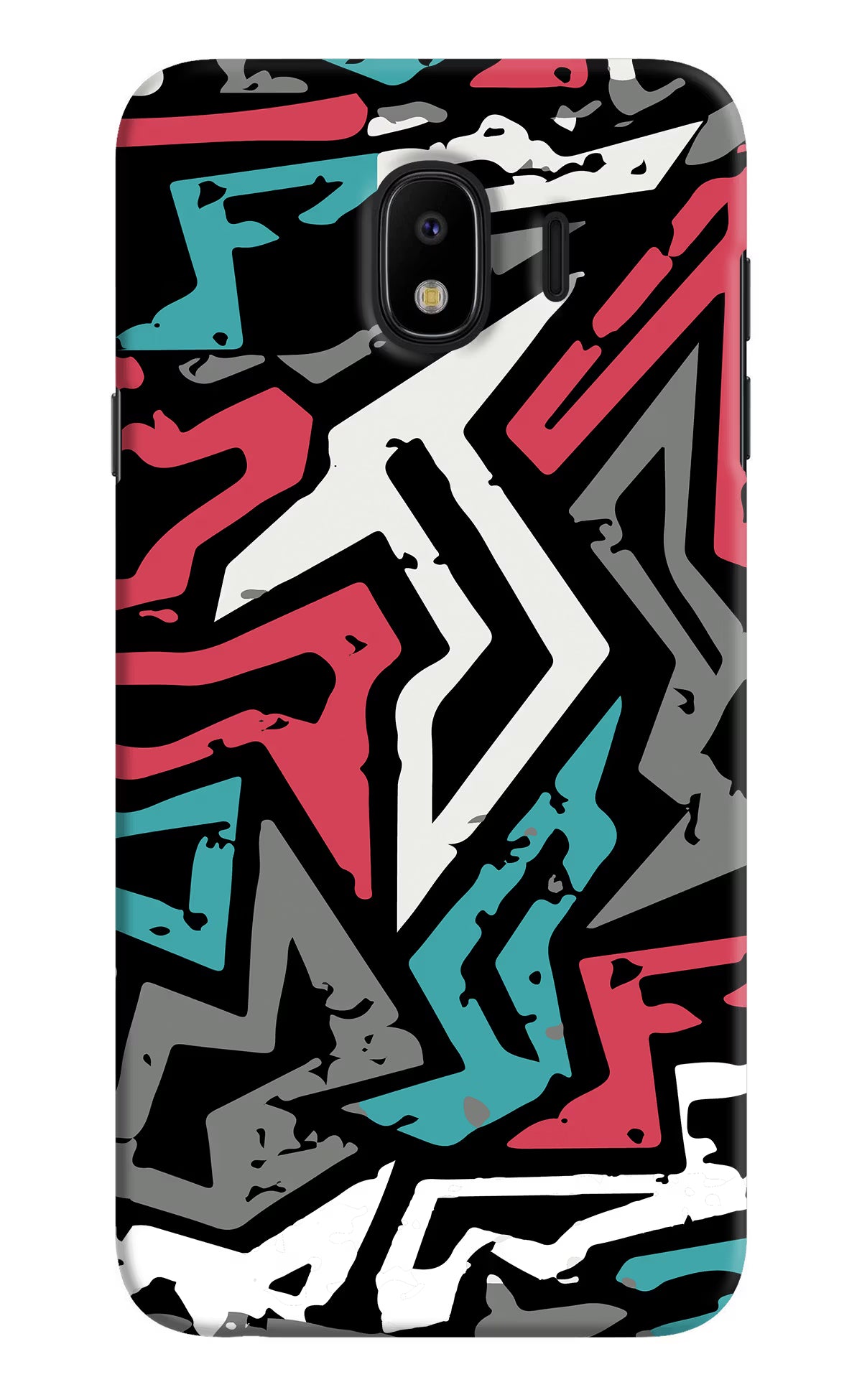 Geometric Graffiti Samsung J4 Hard Case Back Cover by Casekaro