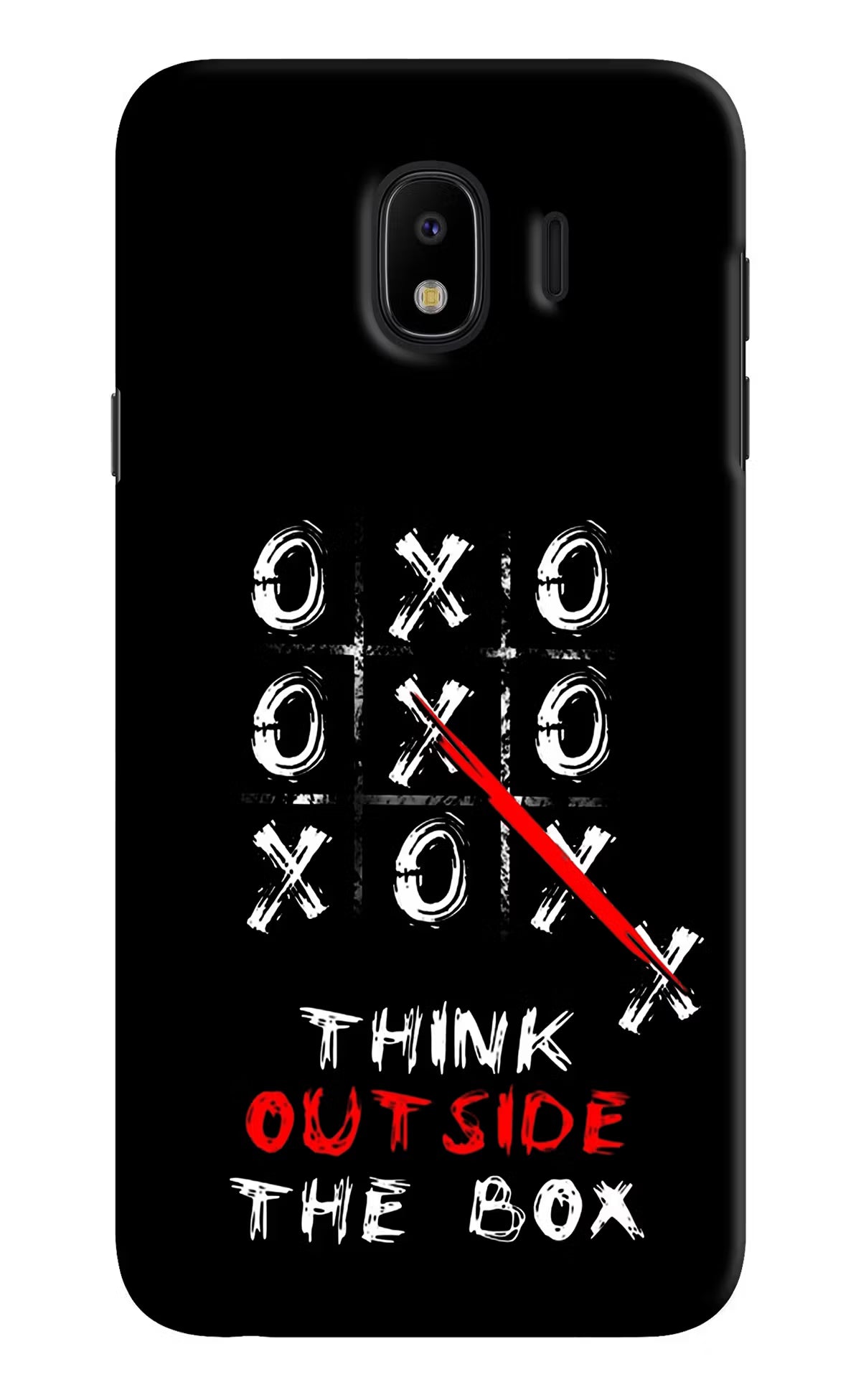 Think out of the BOX Samsung J4 Hard Case Back Cover by Casekaro