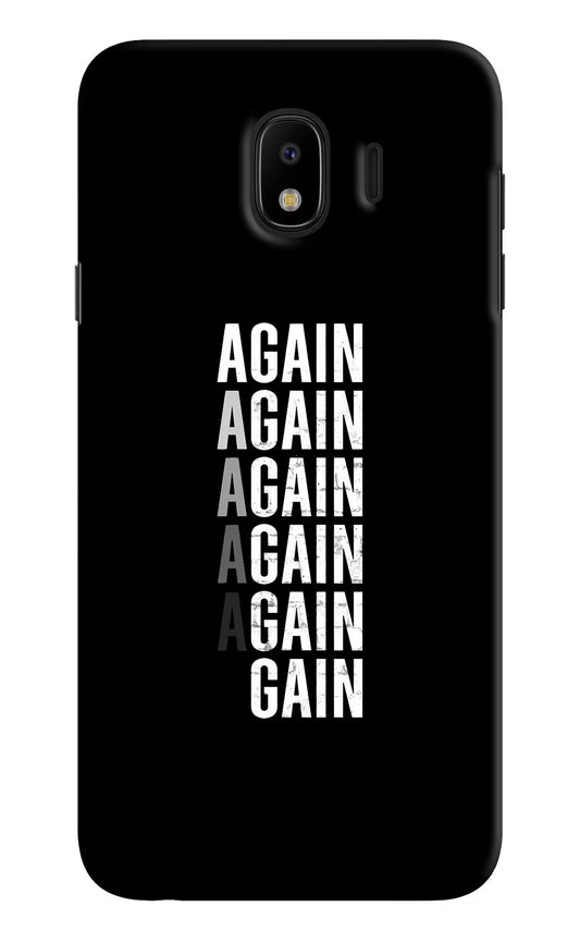 Again Again Gain Samsung J4 Hard Case Back Cover by Casekaro