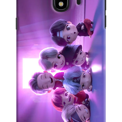 BTS Chibi Samsung J4 Hard Case Back Cover by Casekaro