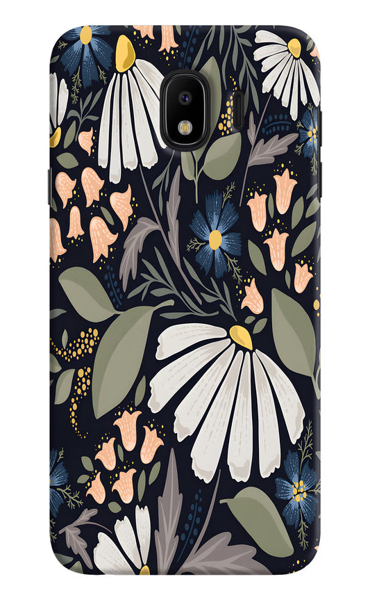 Flowers Art Samsung J4 Hard Case Back Cover by Casekaro