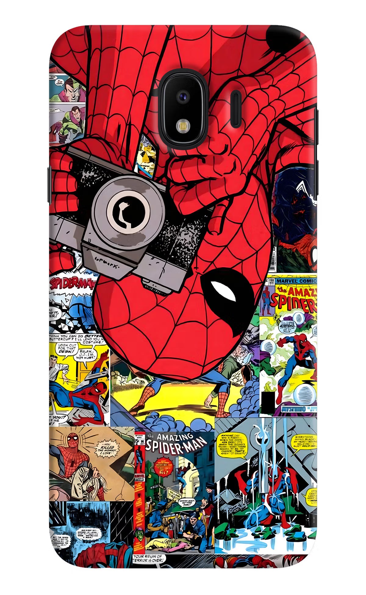 Spider Man Samsung J4 Hard Case Back Cover by Casekaro