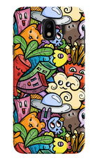 Veggie Doodle Samsung J4 Hard Case Back Cover by Casekaro