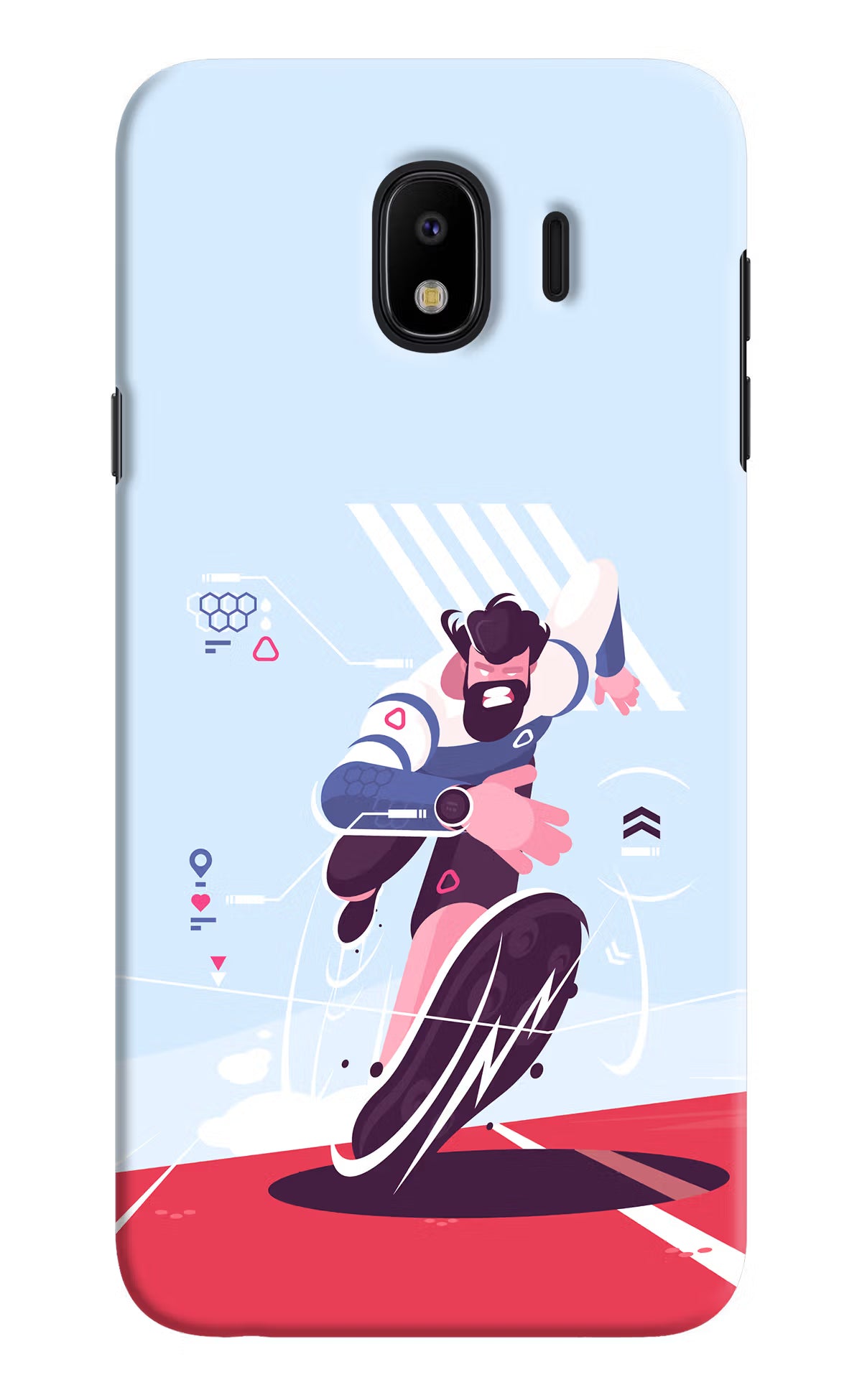 Run Pro Samsung J4 Hard Case Back Cover by Casekaro