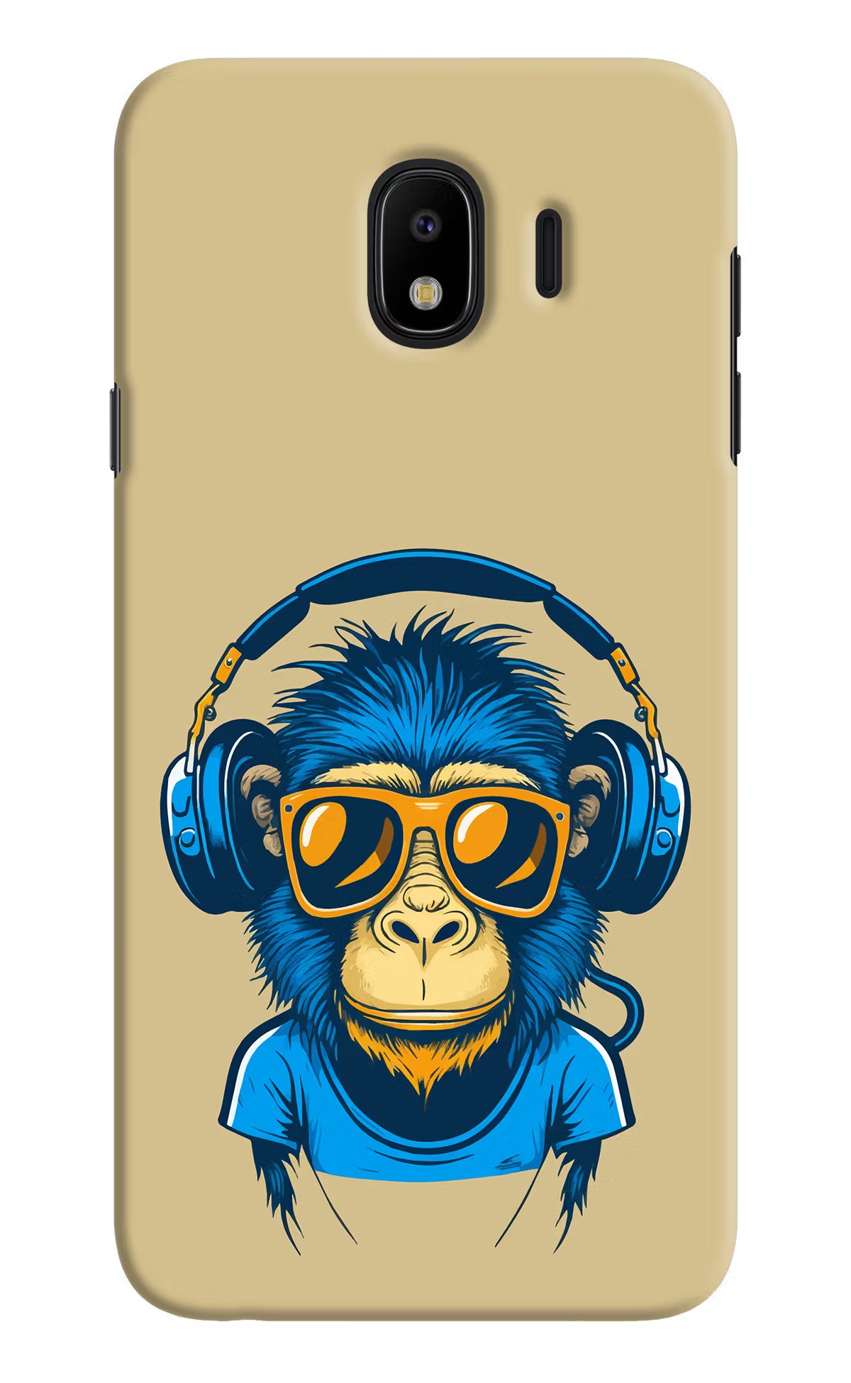 Monkey Headphone Samsung J4 Hard Case Back Cover by Casekaro