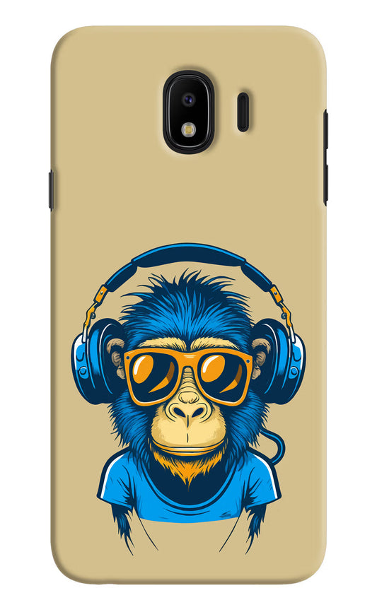 Monkey Headphone Samsung J4 Hard Case Back Cover by Casekaro