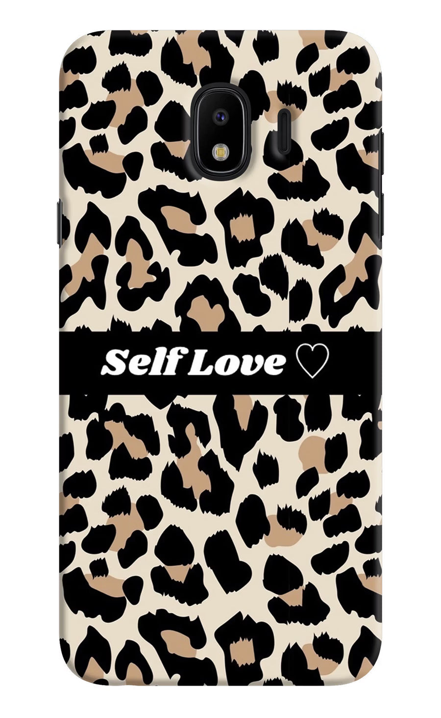 Leopard Print Self Love Samsung J4 Back Cover, Hard case