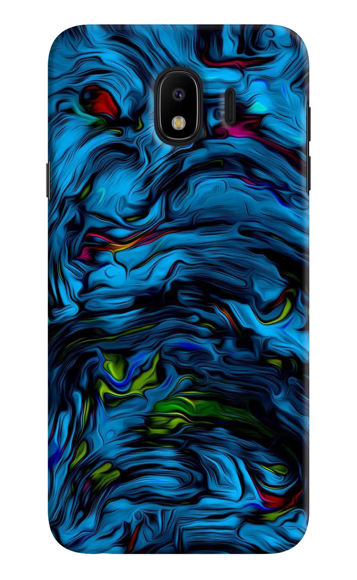 Dark Blue Abstract Samsung J4 Hard Case Back Cover by Casekaro