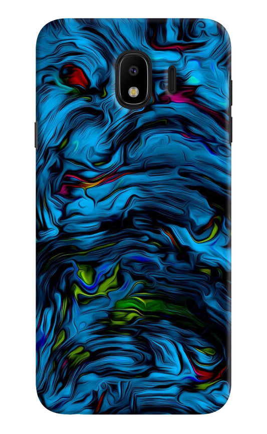 Dark Blue Abstract Samsung J4 Hard Case Back Cover by Casekaro