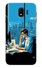 Focused Hustler (AI Generated) Samsung J4 Hard Case Back Cover by Casekaro