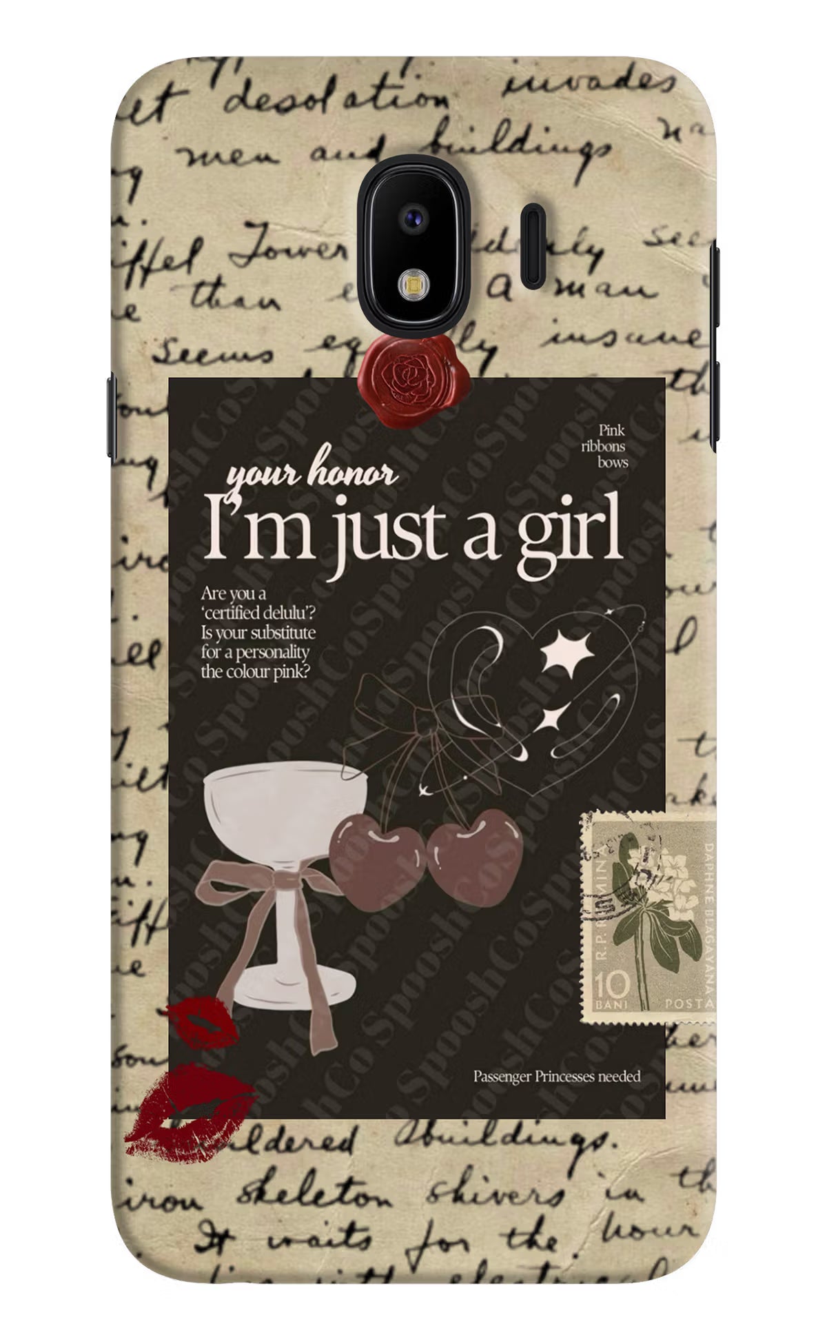 I am just a girl Samsung J4 Hard Case Back Cover by Casekaro