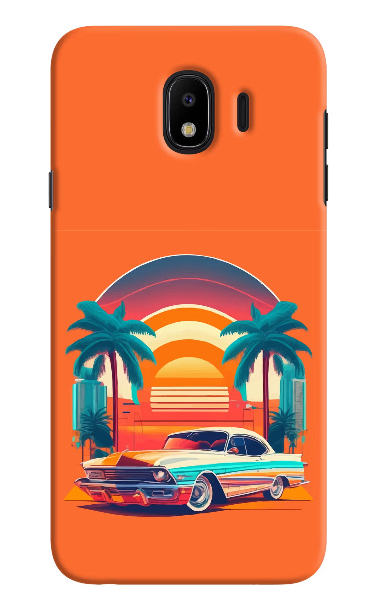 Palm Drive 80s Samsung J4 Hard Case Back Cover by Casekaro